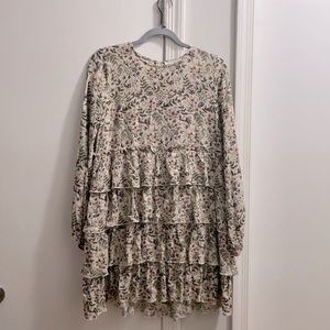 UO Rachele Tiered Babydoll Cottagecore Dress